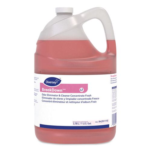 Image of Diversey 94291110 Breakdown Odor Eliminator, Fresh Scent, Liquid, 1 Gal Bottle