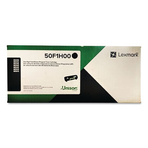 Image of Lexmark 50F1H00 50f1h00 Return Program High-Yield Toner, 5,000 Page-Yield, Black