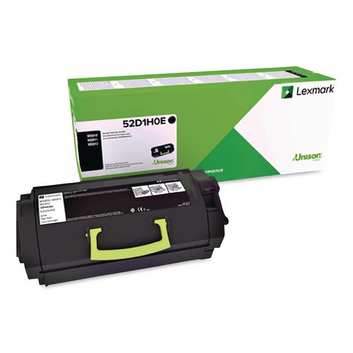 Image of Lexmark 52D1H0E 52d1h0e High-Yield Toner, 25,000 Page-Yield, Black