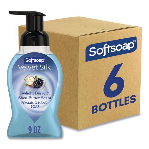 Image of Softsoap® 61052556 Velvet Silk Foaming Liquid Hand Soap, Twilight Berry and Shea Butter, 9 oz, 6/Carton