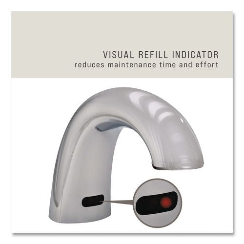 Image of Rubbermaid® Commercial 1938171 One Shot Soap Dispenser - Touch Free, Foam, 800 mL/1,600 mL, 11 x 14 x 3.5, Chrome, 4/Carton