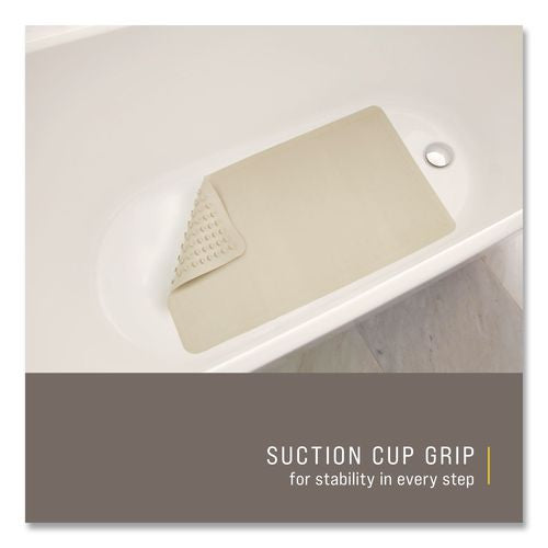 Image of Rubbermaid® Commercial 1982724 Safti-Grip Bath Mats, White Textured Surface, Suction-Cup Backing, 14" x 22.5", 12/Carton