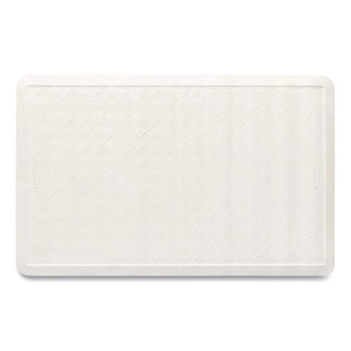 Image of Rubbermaid® Commercial 1982724 Safti-Grip Bath Mats, White Textured Surface, Suction-Cup Backing, 14" x 22.5", 12/Carton