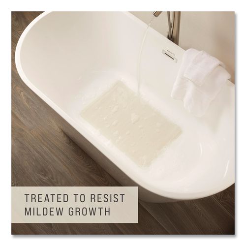 Image of Rubbermaid® Commercial 1982726 Safti-Grip Bath Mats, White Textured Surface, Suction-Cup Backing, 16" x 28"