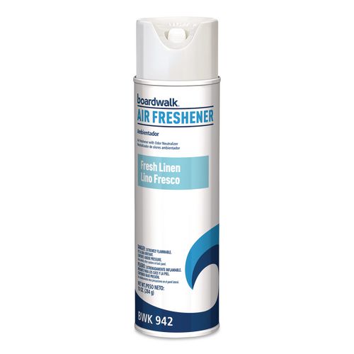 Image of Boardwalk® 1000000035 Aerosol Air Freshener, Fresh Linen, 10 oz Aerosol Spray, 6/Carton