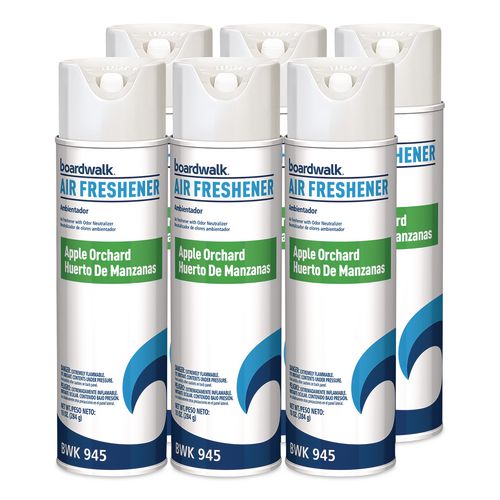Image of Boardwalk® 1000000110 Aerosol Air Freshener, Apple Orchard, 10 oz Aerosol Spray, 6/Carton