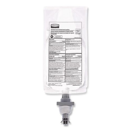 Image of Rubbermaid® Commercial 2080802 Autofoam Refill With Alcohol Foam Hand Sanitizer, Clear, 1,000 Ml, Unscented, 4/carton