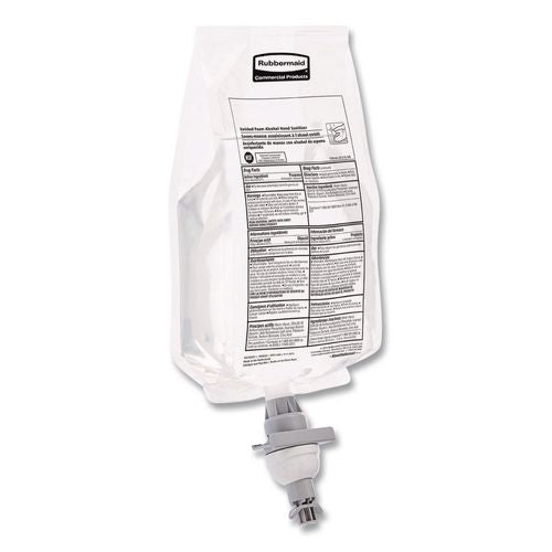 Image of Rubbermaid® Commercial 2080802 Autofoam Refill With Alcohol Foam Hand Sanitizer, Clear, 1,000 Ml, Unscented, 4/carton