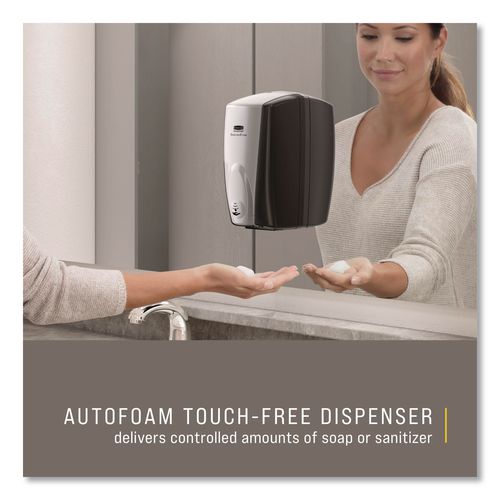 Image of Rubbermaid® Commercial FG750411 Autofoam Touch-Free Dispenser, 1,100 Ml, 5.2 X 5.25 X 10.9, Black/chrome