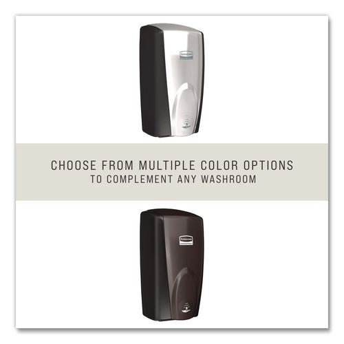 Image of Rubbermaid® Commercial FG750411 Autofoam Touch-Free Dispenser, 1,100 Ml, 5.2 X 5.25 X 10.9, Black/chrome