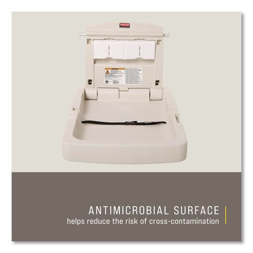 Image of Rubbermaid® Commercial FG781988LPLAT Baby Changing Station Vertical, 34.1 x 23, Light Platinum