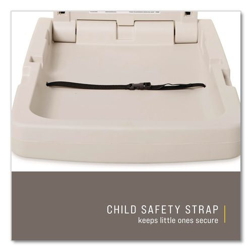 Image of Rubbermaid® Commercial FG781988LPLAT Baby Changing Station Vertical, 34.1 x 23, Light Platinum