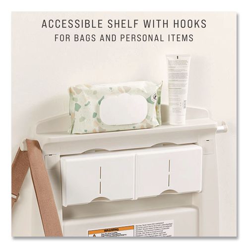 Image of Rubbermaid® Commercial FG781988LPLAT Baby Changing Station Vertical, 34.1 x 23, Light Platinum