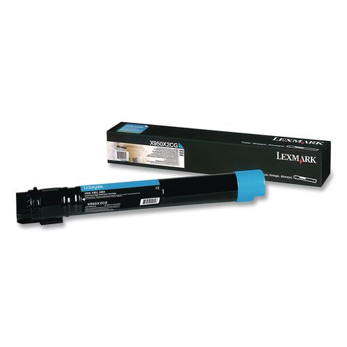 Image of Lexmark X950X2CG X950x2cg Extra High-Yield Toner, 22,000 Page-Yield, Cyan