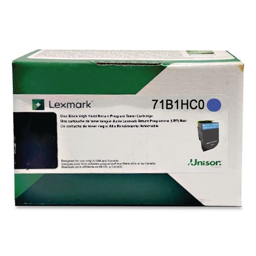 Image of Lexmark 71B1HC0 71b1hc0 Unison High-Yield Toner, 3,500 Page-Yield, Cyan