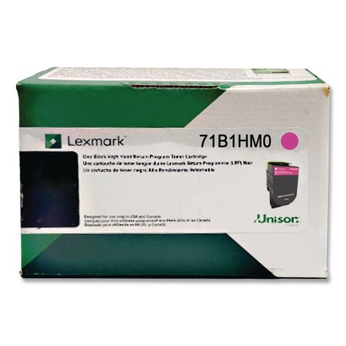 Image of Lexmark 71B1HM0 71b1hm0 Unison High-Yield Toner, 3,500 Page-Yield, Magenta