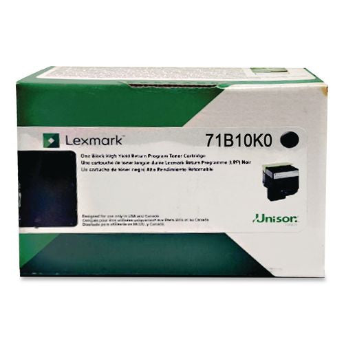 Image of Lexmark 71B10K0 71b10k0 Unison Toner, 3,000 Page-Yield, Black