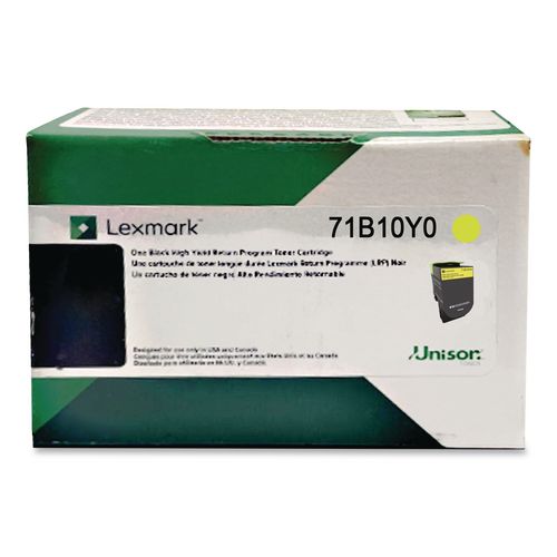 Image of Lexmark 71B10Y0 71b10y0 Unison Toner, 2,300 Page-Yield, Yellow