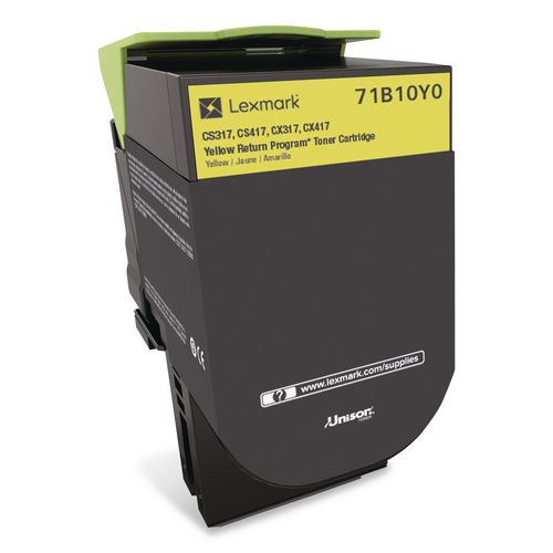 Image of Lexmark 71B10Y0 71b10y0 Unison Toner, 2,300 Page-Yield, Yellow