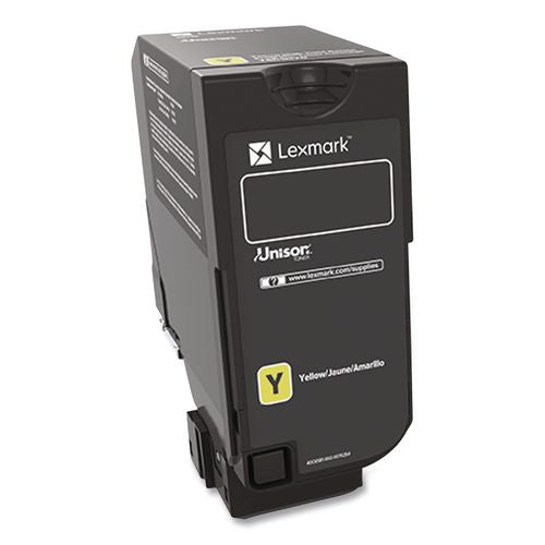 Image of Lexmark 74C00YG 74c00yg Return Program Toner, 3,000 Page-Yield, Yellow
