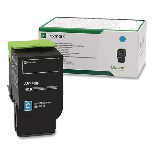 Image of Lexmark 74C1HC0 74c1hc0 Return Program Unison High-Yield Toner, 12,000 Page-Yield, Cyan