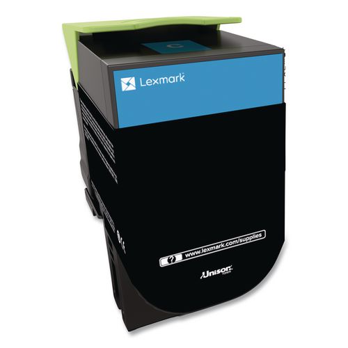 Image of Lexmark 80C1HC0 80c1hc0 Return Program High-Yield Toner, 3,000 Page-Yield, Cyan