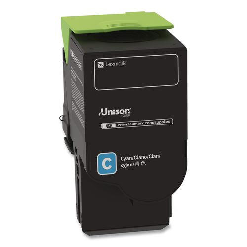 Image of Lexmark C231HC0 C231hc0 Return Program High-Yield Toner, 2,300 Page-Yield, Cyan