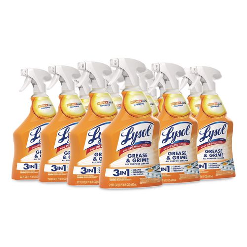 Image of LYSOL® Brand 19200-79556 Kitchen Pro Antibacterial Cleaner, Citrus Scent, 22 Oz Spray Bottle, 9/carton