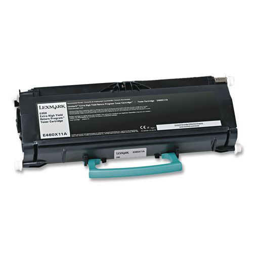 Image of Lexmark E460X11A E460x11a Return Program Extra High-Yield Toner, 15,000 Page-Yield, Black