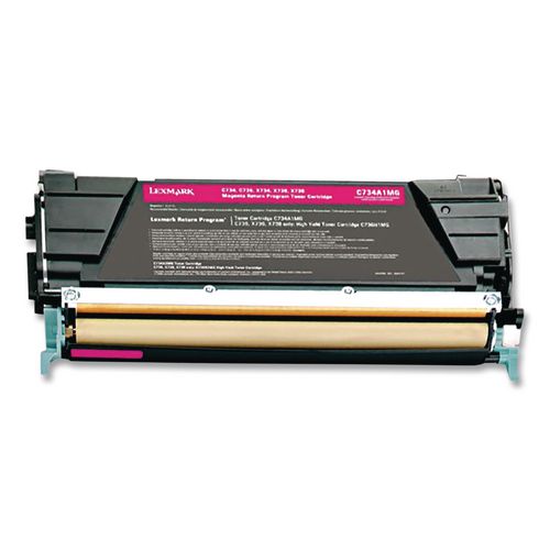 Image of Lexmark C734A1MG C734a1mg Return Program Toner, 6,000 Page-Yield, Magenta