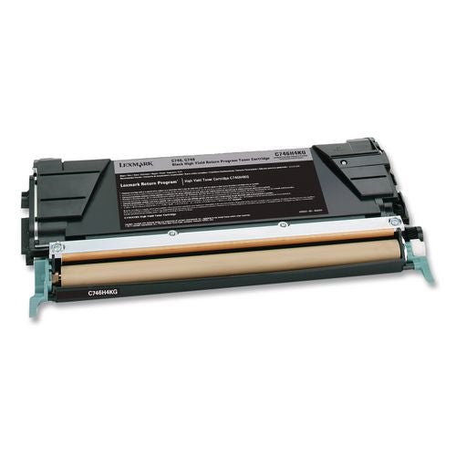 Image of Lexmark C746H4KG C746h4kg Return Program High-Yield Toner, 12,000 Page-Yield, Black, Taa Compliant