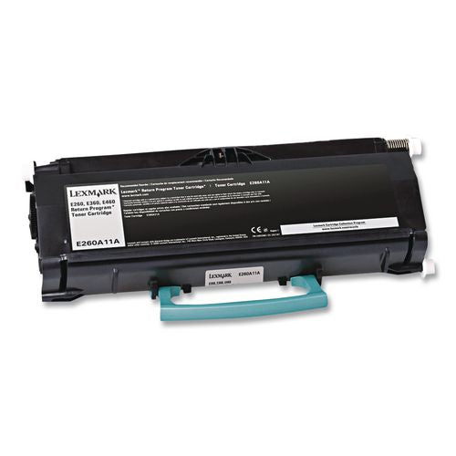 Image of Lexmark E260A11A E260a11a Return Program Toner, 3,500 Page-Yield, Black