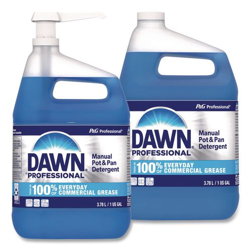 Image of Dawn® Professional 80763059 Manual Pot and Pan Dish Detergent with Pump, Original Scent, (1) Pump and (2) 1 gal Bottles/Carton