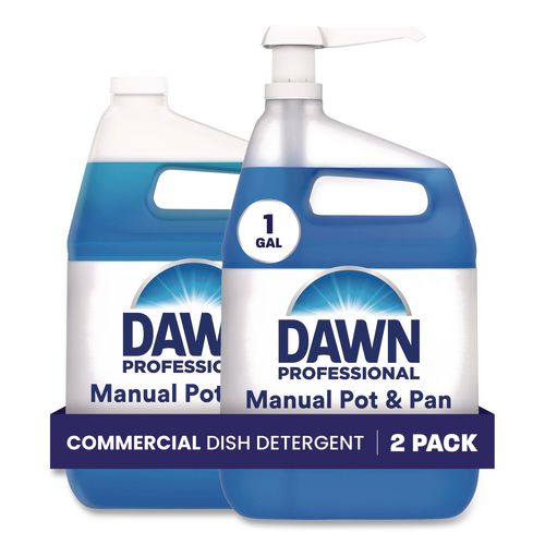 Image of Dawn® Professional 80763059 Manual Pot and Pan Dish Detergent with Pump, Original Scent, (1) Pump and (2) 1 gal Bottles/Carton