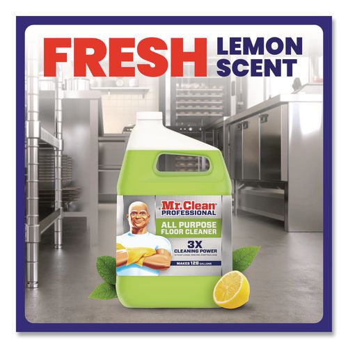 Image of Mr. Clean® 02621 Finished Floor Cleaner, Lemon Scent, 1 Gal Bottle, 3/carton