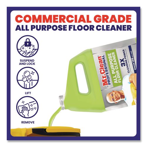 Image of Mr. Clean® 02621 Finished Floor Cleaner, Lemon Scent, 1 gal Bottle