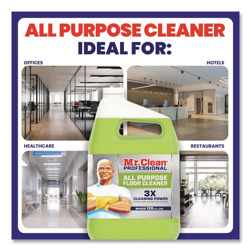 Image of Mr. Clean® 02621 Finished Floor Cleaner, Lemon Scent, 1 gal Bottle