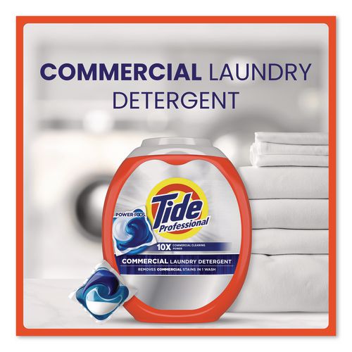 Image of Tide® PRO 80782762 Commercial Power PODS Laundry Detergent, HE Compatible, 63 Liquid Pods/Tub, 4 Tubs/Carton