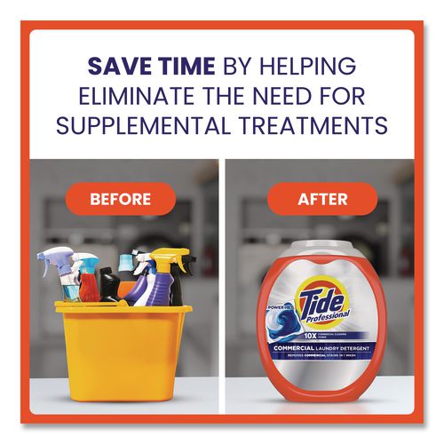 Image of Tide® PRO 80782762 Commercial Power PODS Laundry Detergent, HE Compatible, 63 Liquid Pods/Tub, 4 Tubs/Carton