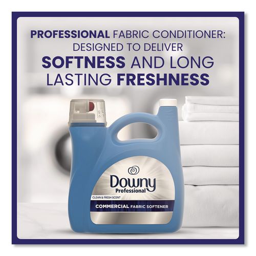 Image of Downy® Professional 80782763 Commercial Liquid Fabric Softener, Clean and Fresh Scent, 140 oz Pour Bottle, 4/Carton