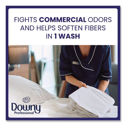 Image of Downy® Professional 80782763 Commercial Liquid Fabric Softener, Clean and Fresh Scent, 140 oz Pour Bottle, 4/Carton