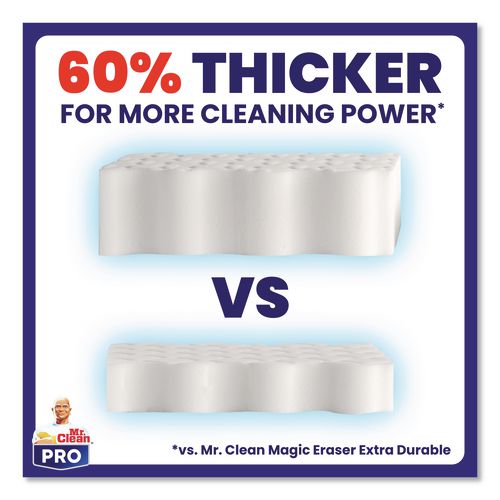 Image of Mr. Clean® PRO 80817272 Magic Eraser Ultra Pro Multi-Purpose Cleaner, 4.72 x 1.38, 2.56" Thick, White, 26/Carton