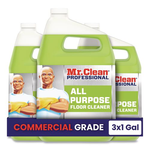 Image of Mr. Clean® 02621 Finished Floor Cleaner, Lemon Scent, 1 Gal Bottle, 3/carton