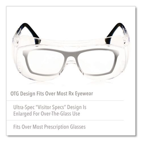 Image of Honeywell Uvex S0112 Ultra-spec 2001 OTG Eyewear S0112, Frameless OTG, Clear Single Lens