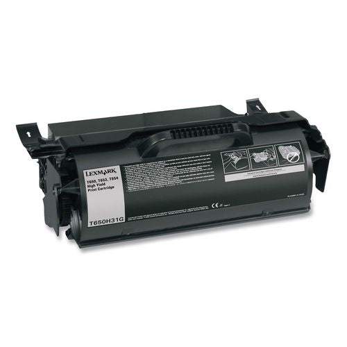 Image of Lexmark T650H31G T650h31g High-Yield Toner, 21,000 Page-Yield, Black