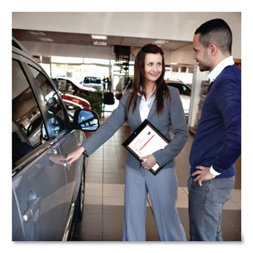 Image of C-Line® 45911 Stitched Shop Ticket Holders, Super Heavy-Duty, 8.5 x 11 Insert, Clear Front, Black Pressboard Back, Black Border, 25/Box