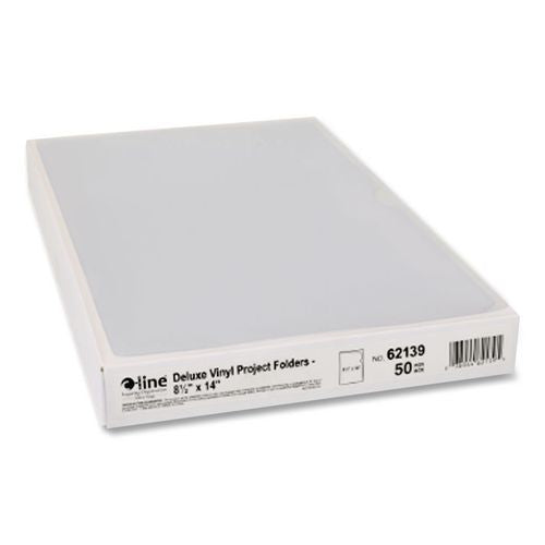 Image of C-Line® 62139 Deluxe Vinyl Project Folders, Legal Size, Clear, 50/box