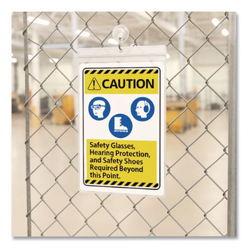 Image of C-Line® 80058 Clear Vinyl Shop Ticket Holders, Super Heavy-Duty, Top Load 5 x 8 Insert, Clear Front, 50/Box