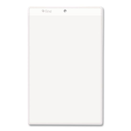 Image of C-Line® 80058 Clear Vinyl Shop Ticket Holders, Super Heavy-Duty, Top Load 5 x 8 Insert, Clear Front, 50/Box