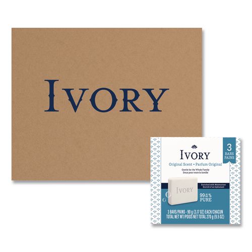 Image of Ivory® 80863568 Individually Wrapped Bath Soap, Original Scent, 3.1 oz, 70/Carton